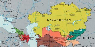 Kart Qazaxıstan qonşu ölkələrin